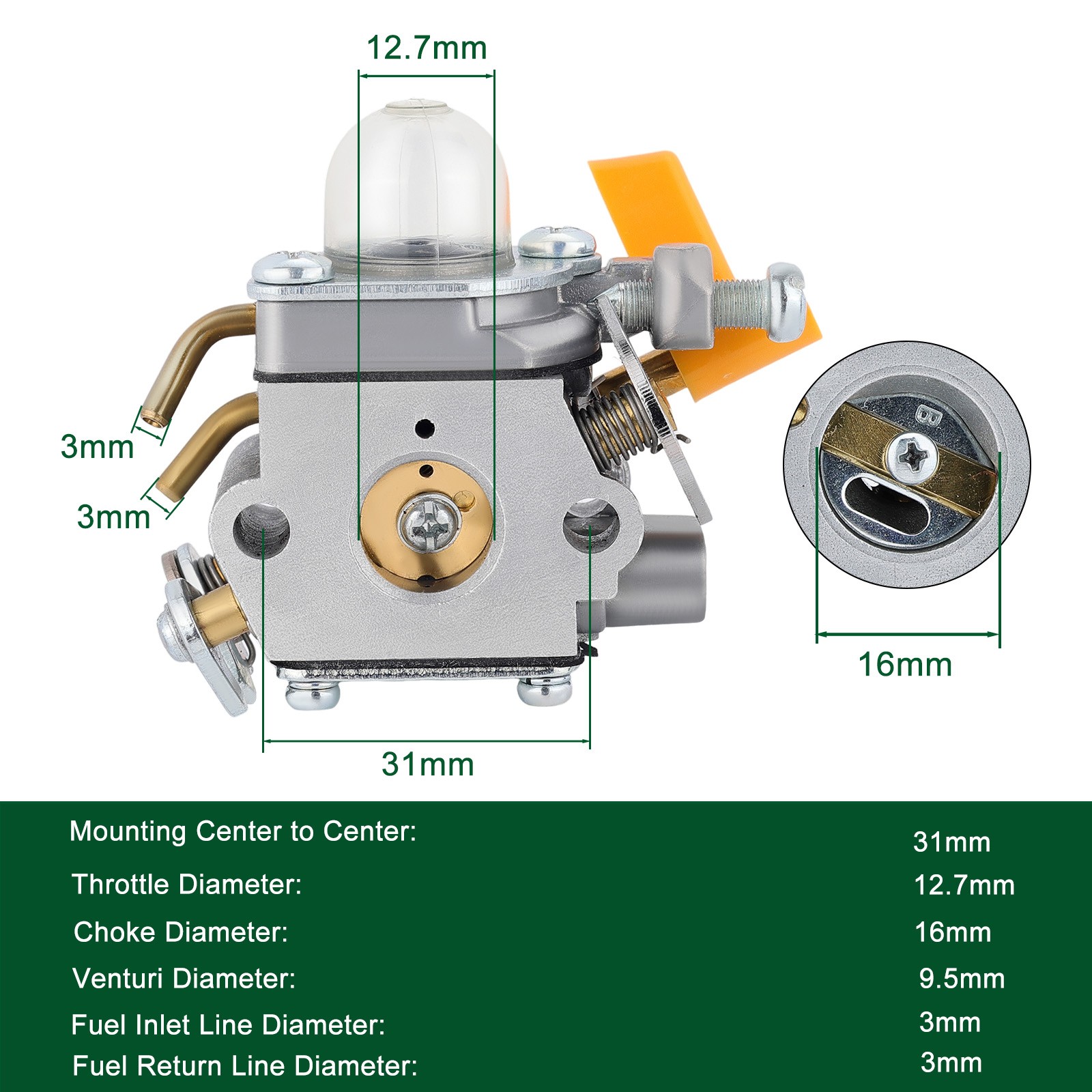 C1U-H60 30cc Carburetor For Ryobi EX26 Ryobi CS30 CS26 Craftsman 26cc Trimmer