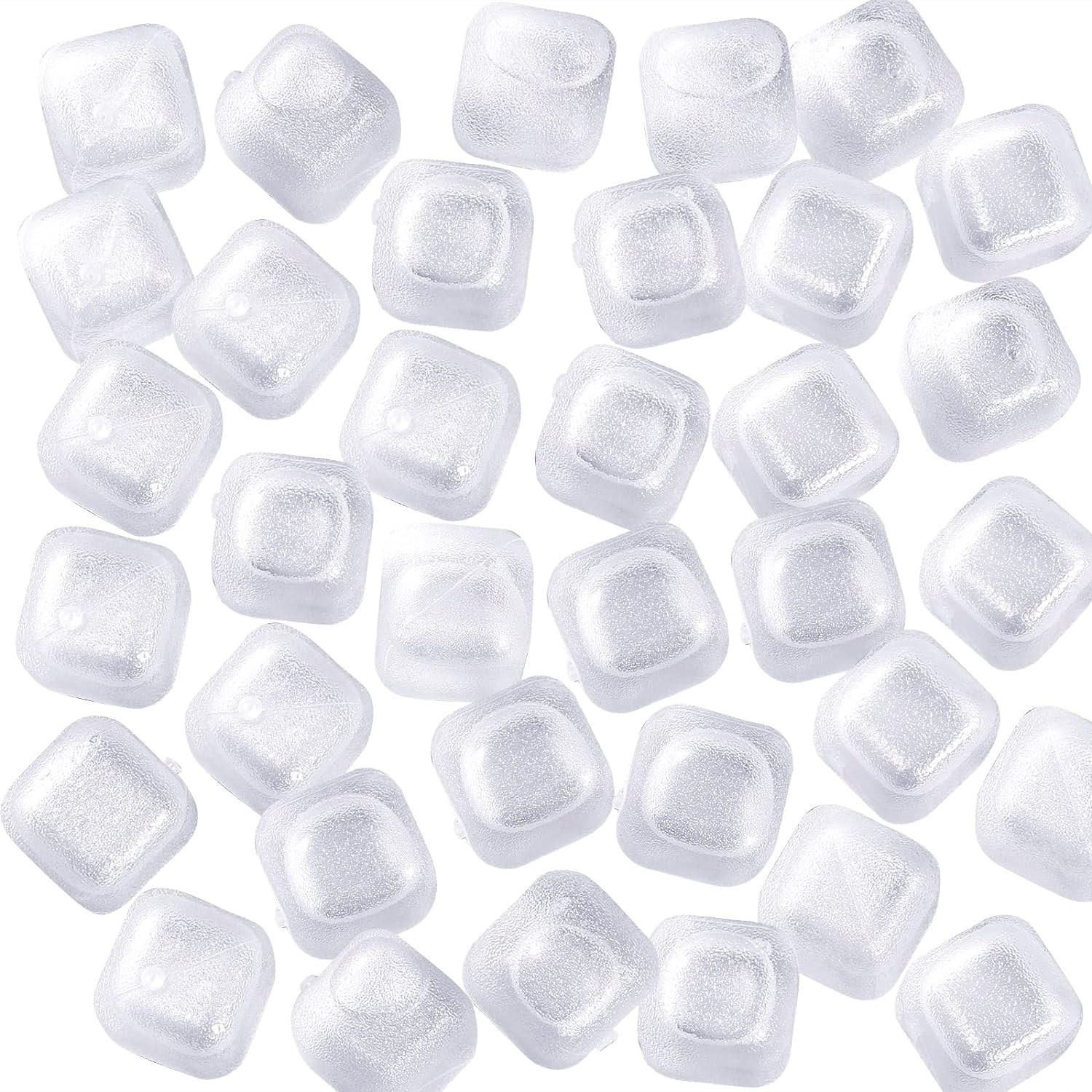 Reusable Ice Cubes for Drinks, 20 Pack Refreezable Plastic Ice Cubes BPA Free