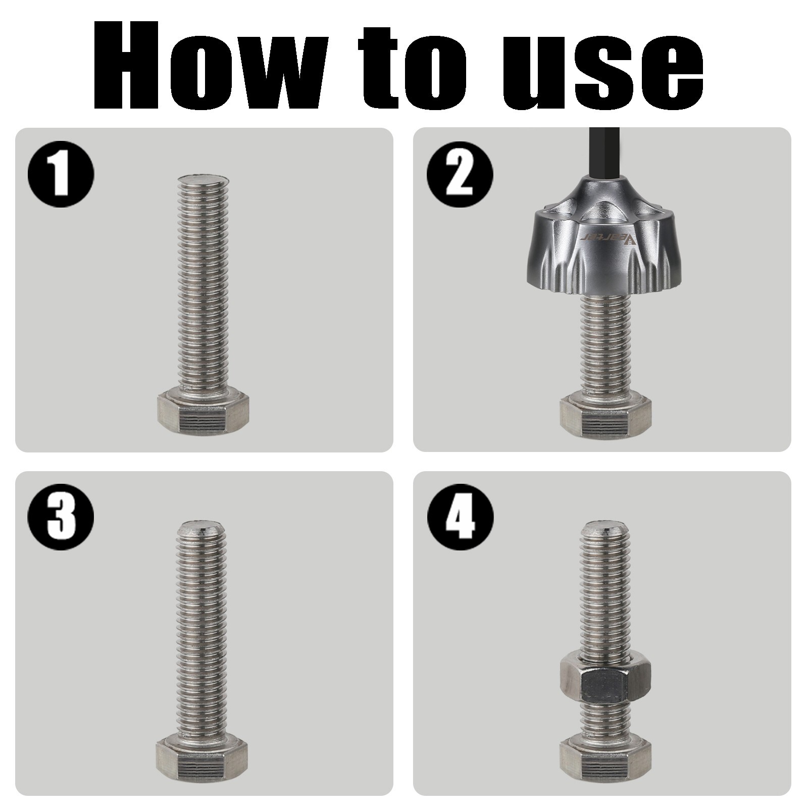 Deburring External Chamfer Tool for Metal,Bolt Thread Repair Drill Bit Hex Shank