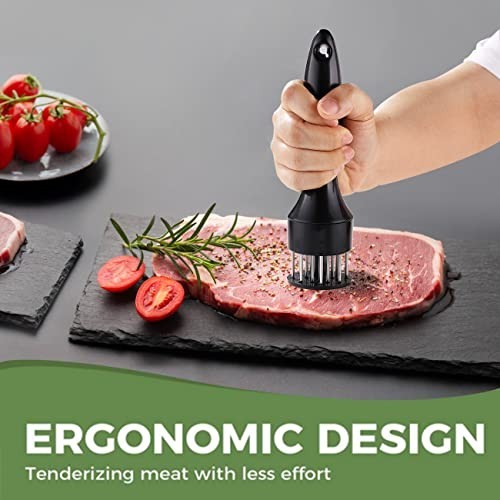 Meat Tenderizer, OLULU Stainless Steel Needle Ultra Sharp 20 Blades Meat Tenderi