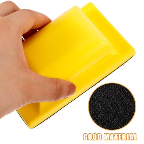 Hand Sander Block with Self-Adhesive Sandpaper Pad Ergonomic Handheld Sanding