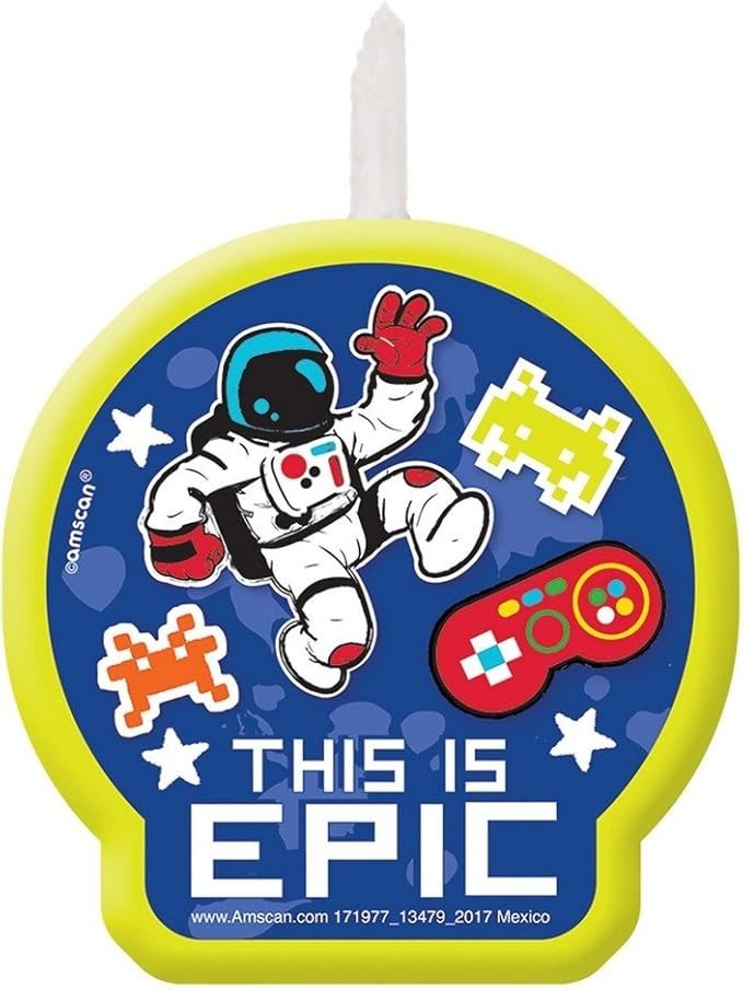 Amscan Epic Space Birthday Candle Wax 26″ x 24″ 1 Pc, One Size, Multicolor