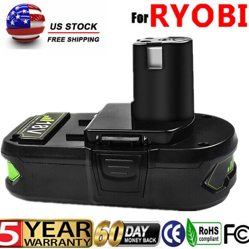 2Pack 18Volt P102 Replace for Ryobi 18V Batteries and Charger Combo for 18 Volt