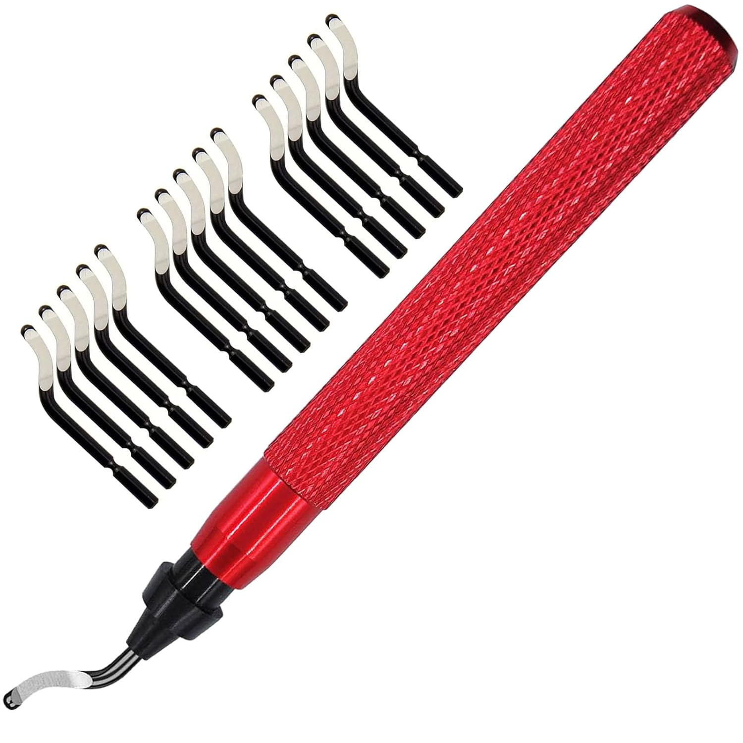 Premium Deburring Tool with 15 High-Speed Steel Swivel Blades for Metal Plastic