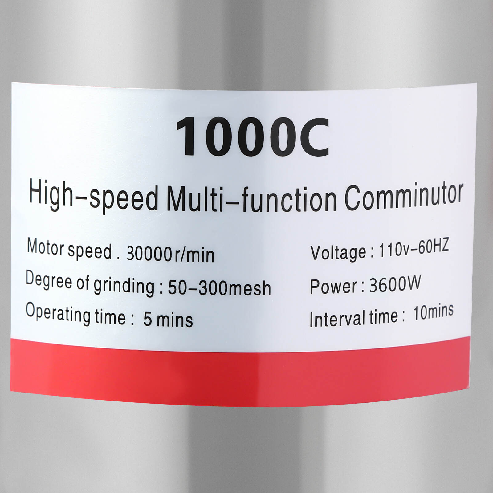 1000g Electric Grain Grinder Spice Mills Commercial Superfine Powder Pulverizer