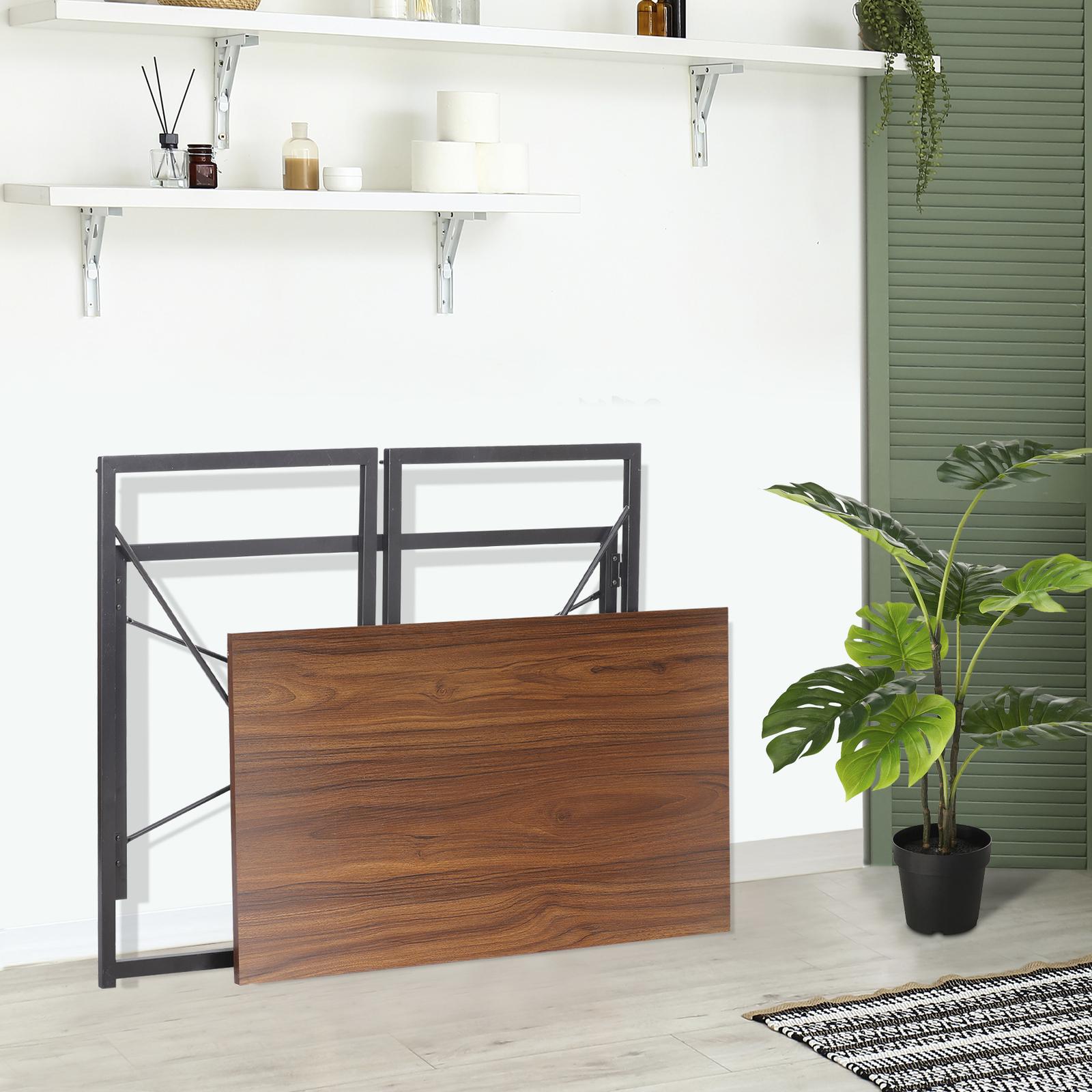 Office Computer Desk Writing Modern Simple Study Industrial Style Folding Home