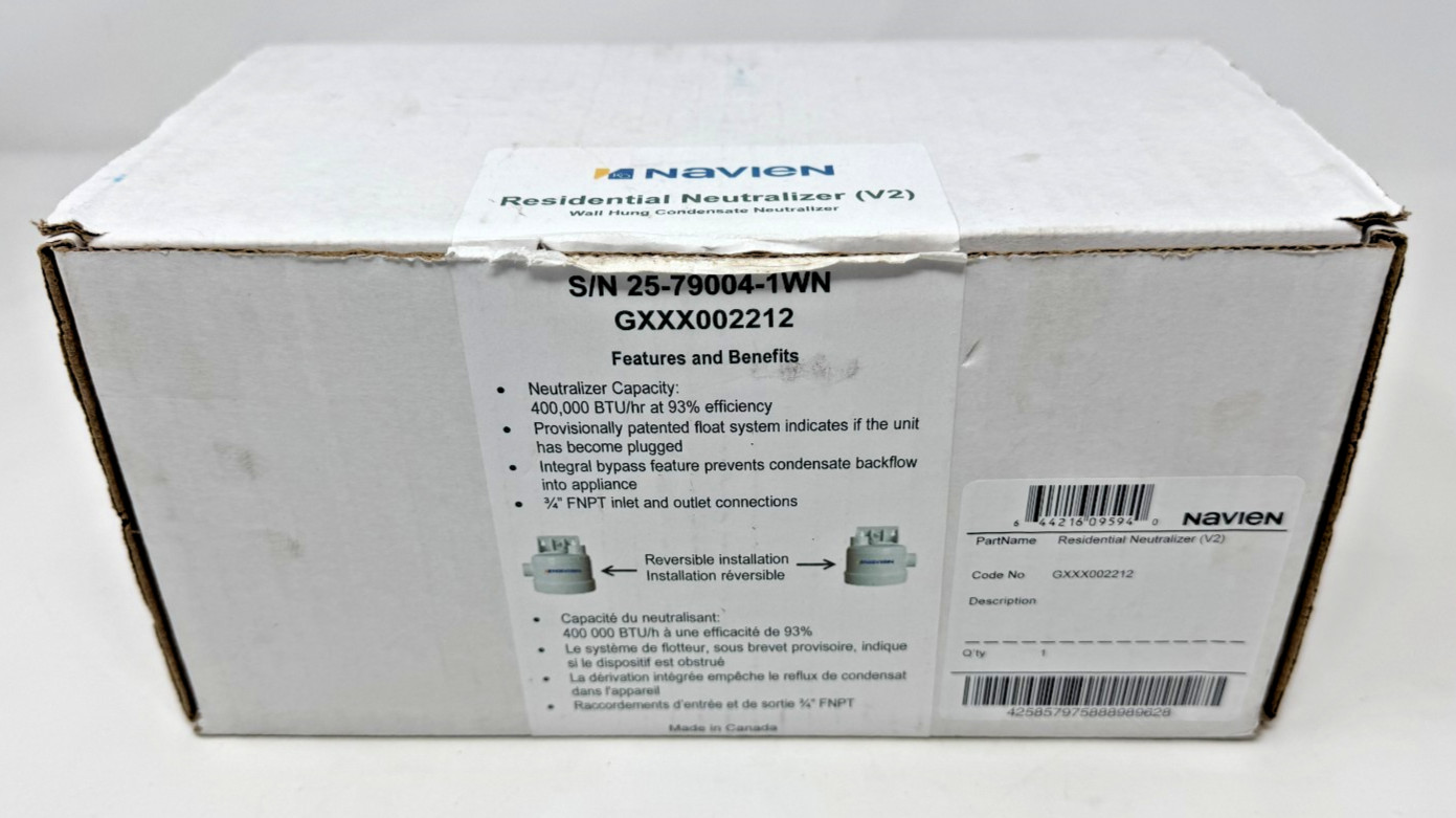 Navien Residential Condensate Neutralizer V2 GXXX002212 For Water Heaters