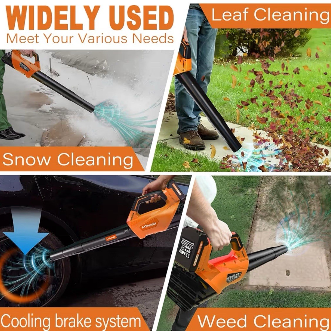 2026 Leaf Blower, Cordless with 2 * 2.6AH Batteries, Fast Charger, 450CFM 150MPH
