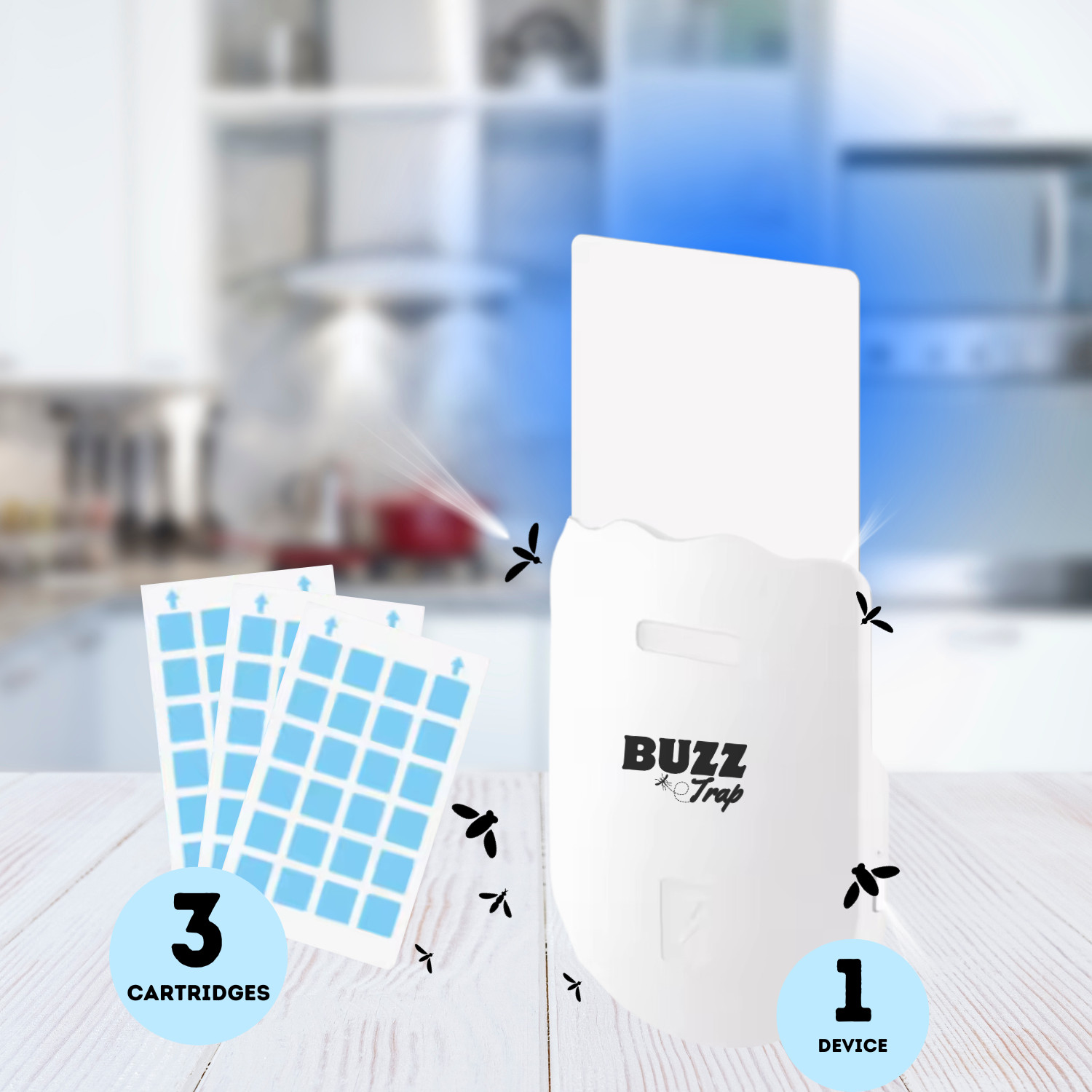 Flying Insect Trap, Indoor Fly Trap, Fruit Fly Traps, (2 Device + 16 REFILLS)