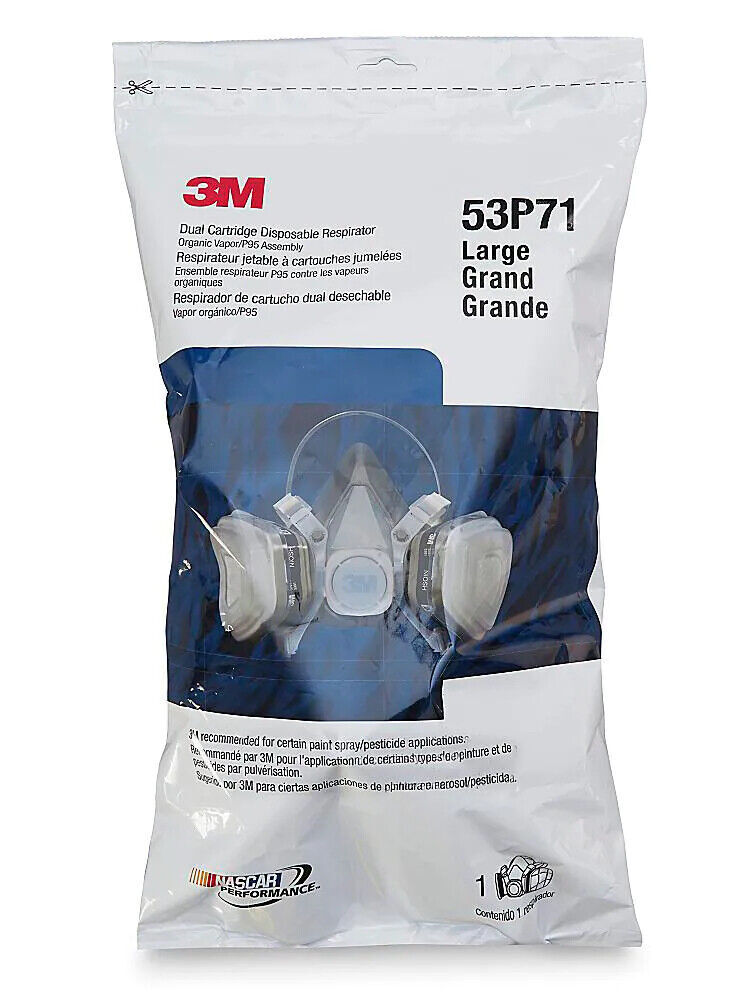 3M 7 IN 1 DISPOSABLE Half Face Respirator Facepiece Painting Spraying Pesticides