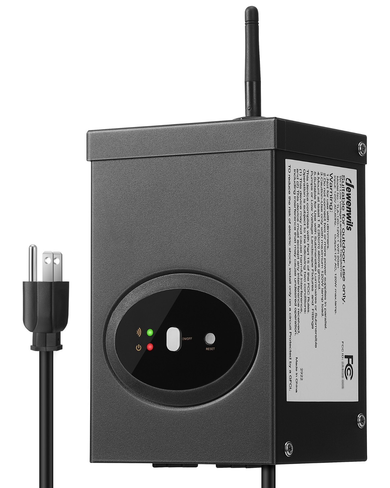DEWENWILS 120W Smart Low Voltage Landscape Transformer, 2.4Ghz WiFi