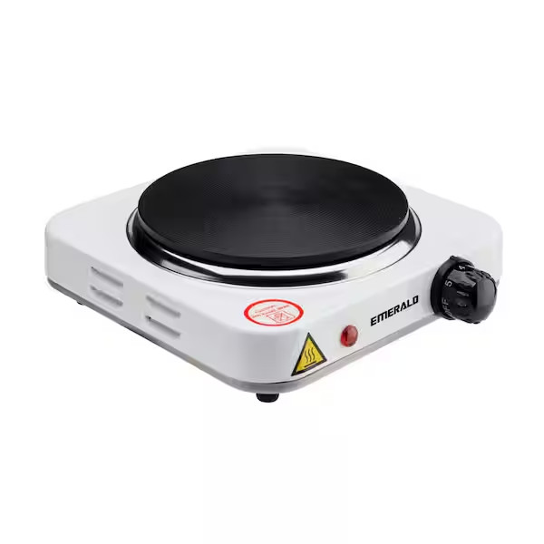 Single Burner 5.5″ White Electric Hot Plate Portable Compact Countertop