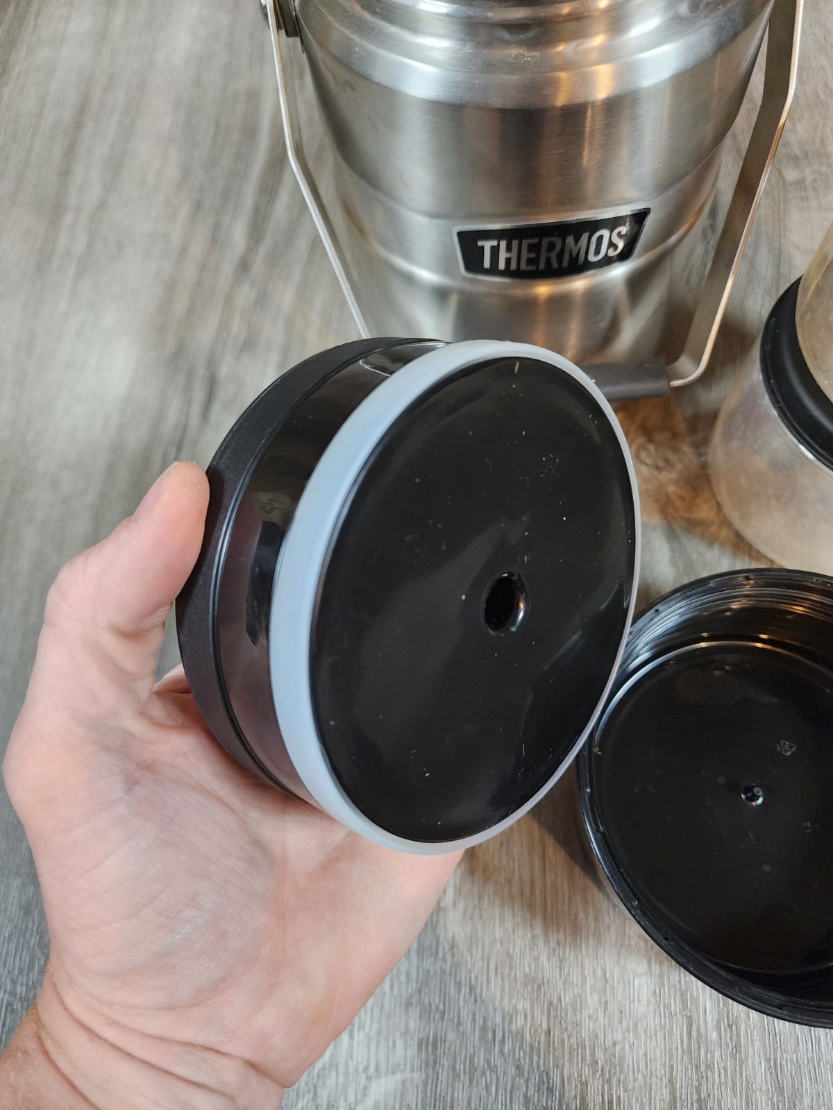 Thermos Stainless King 47 oz Food Jar SK3030 w/ 2 Containers Big Boss Style