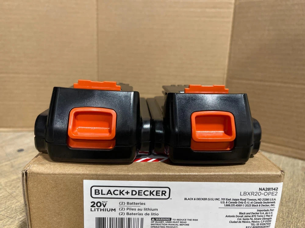 BLACK + DECKER 20V Max Power Connect Lithium-Ion Battery LBXR20 1.5Ah – 2 Pack