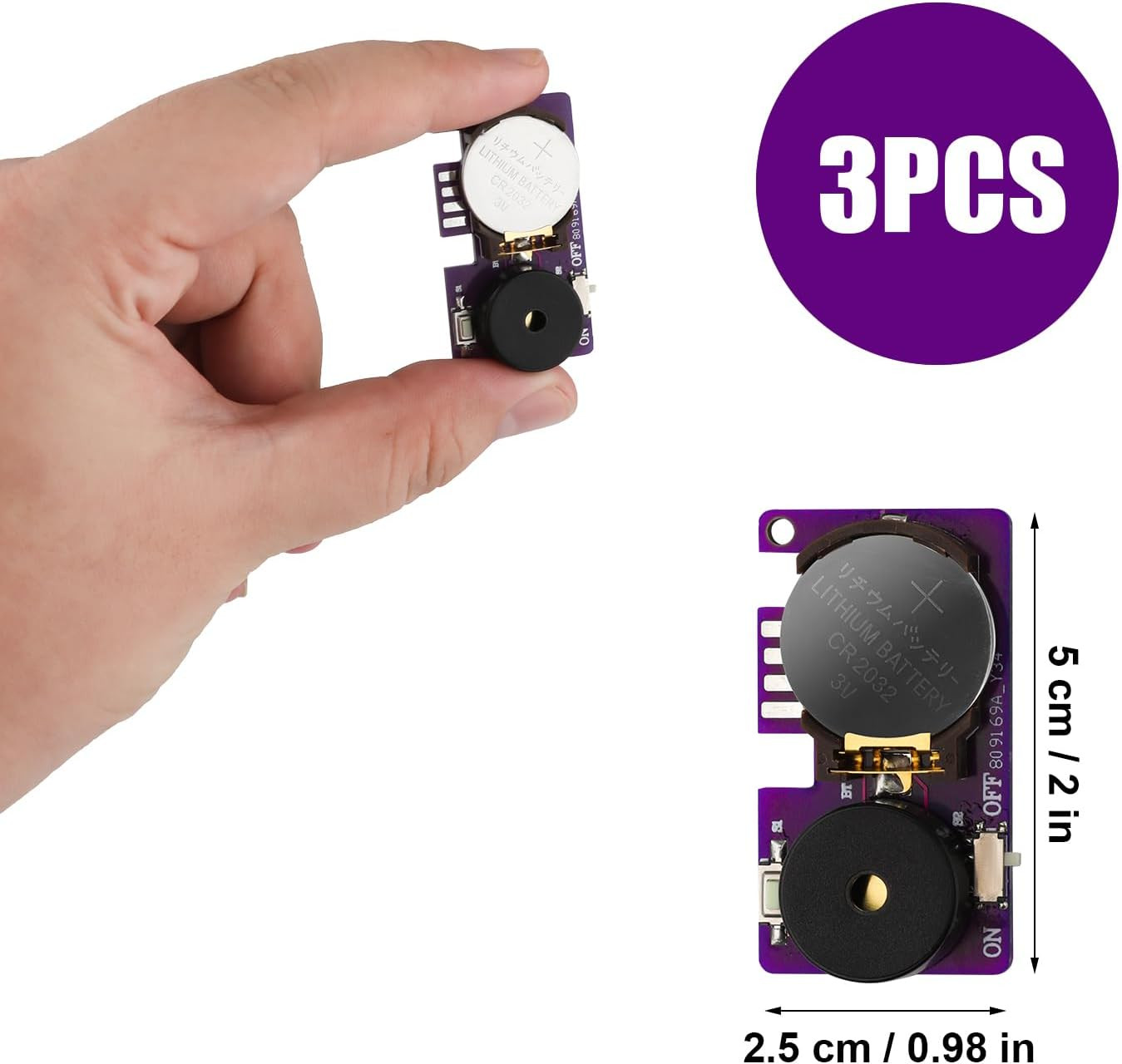 3Pcs Prank Device, Cricket Noise Maker Prank Beeping for Several Months Hidden S