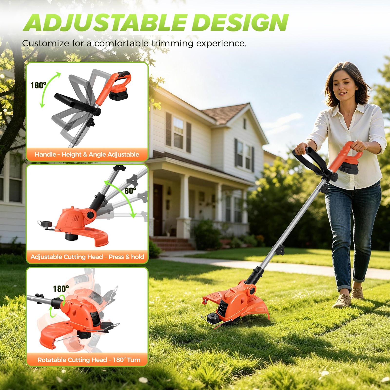 GARDBUD Cordless Weed Wacker String Trimmer