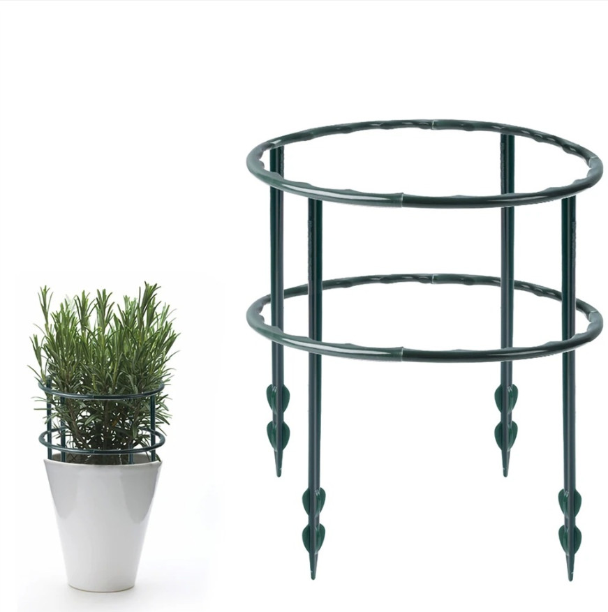 8PCS Plastic Semicircle Plant Support Frame for Vines & Flowers (6.1in × 10.6in)