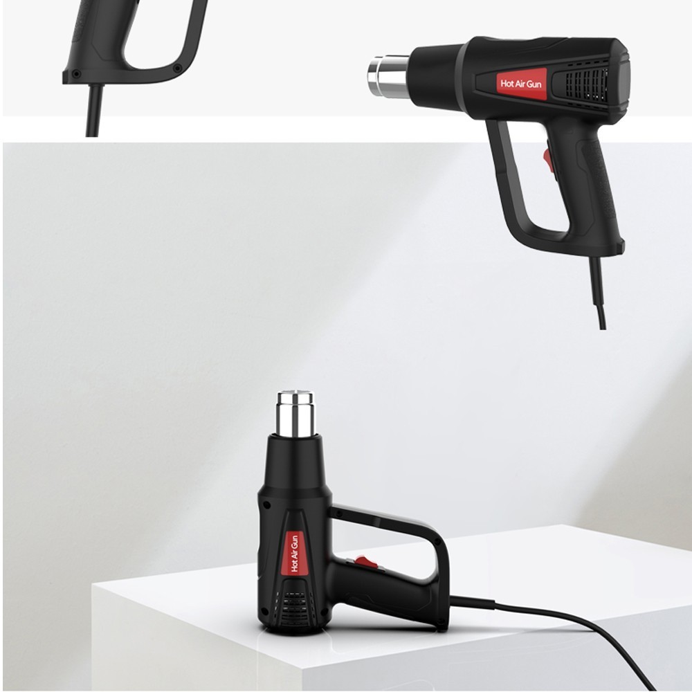 2000W Heat Guns Fast Heat Hot Air Gun Kits Dual Temperature Power with 4 Nozzles