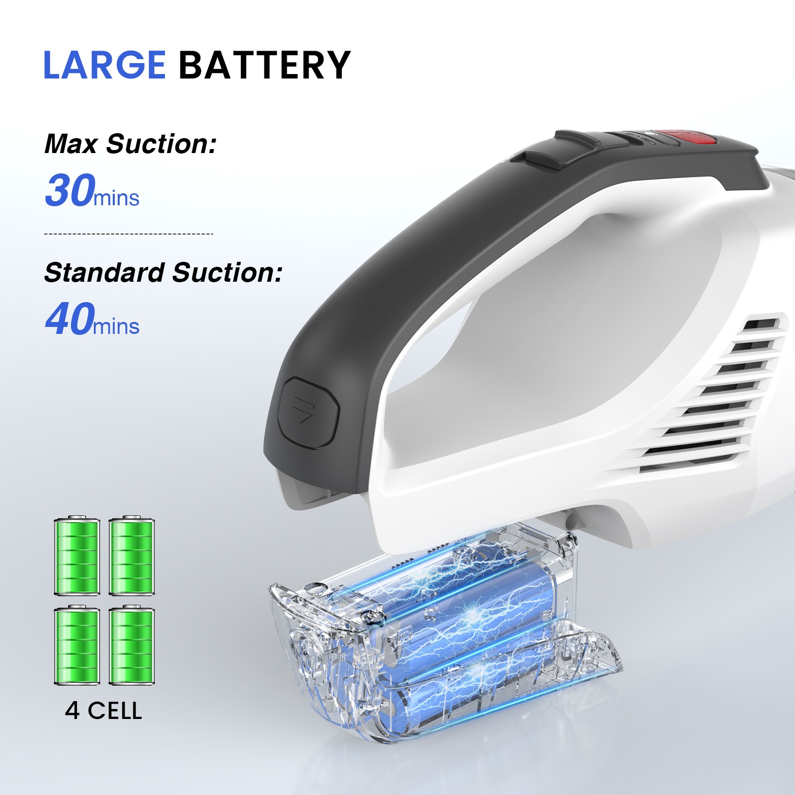 Handheld Cordless Vacuum Cleaner 25KPA Portable 120W HEPA Filter Home Car Pet