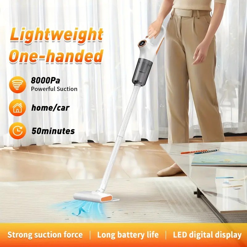 Lightweight Cordless Stick Vacuum Powerful Suction LED Multi-Functional