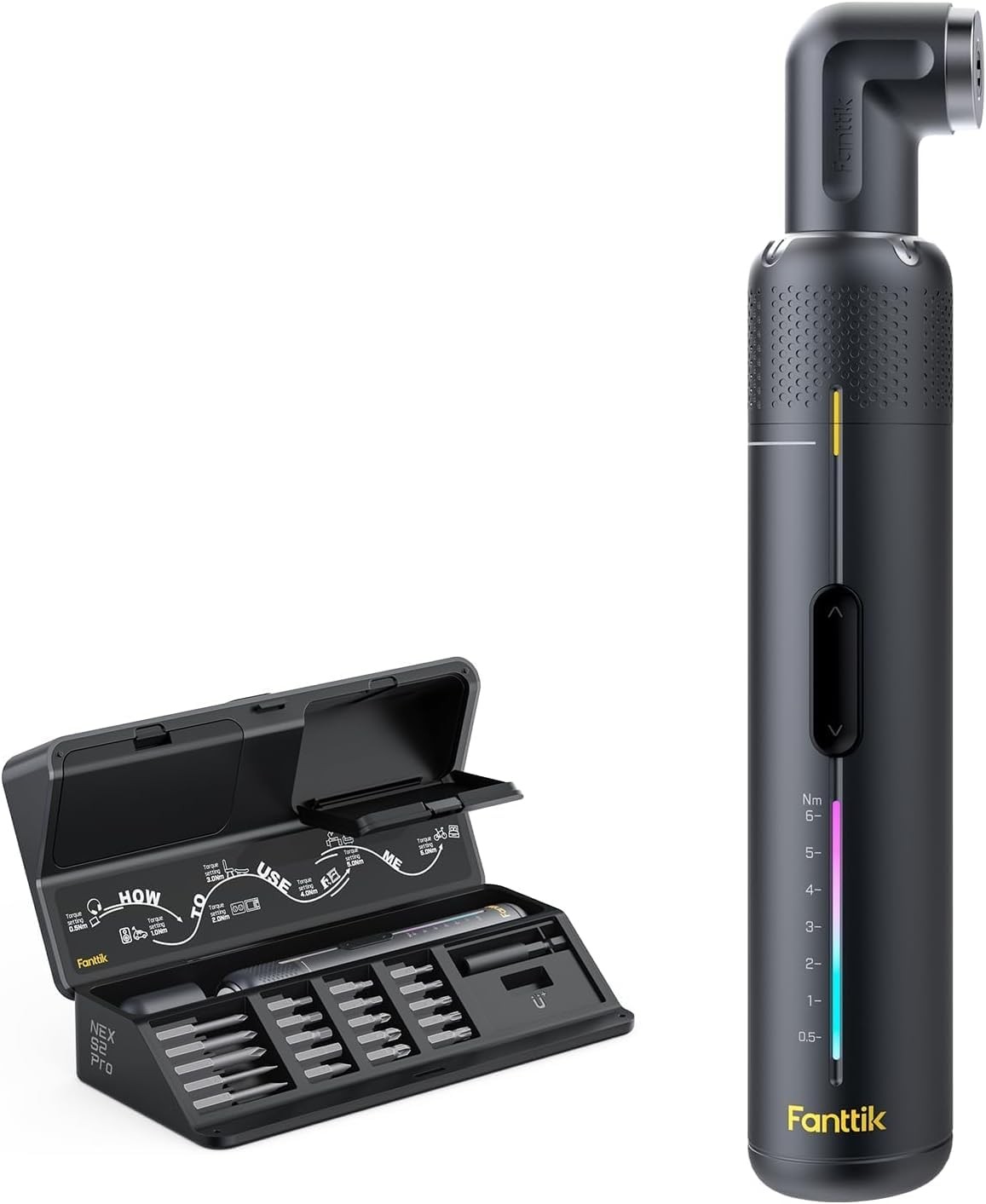 S2 Pro Cordless Electric Screwdriver Set with 20 Bits & 90Â° Angle Adapter