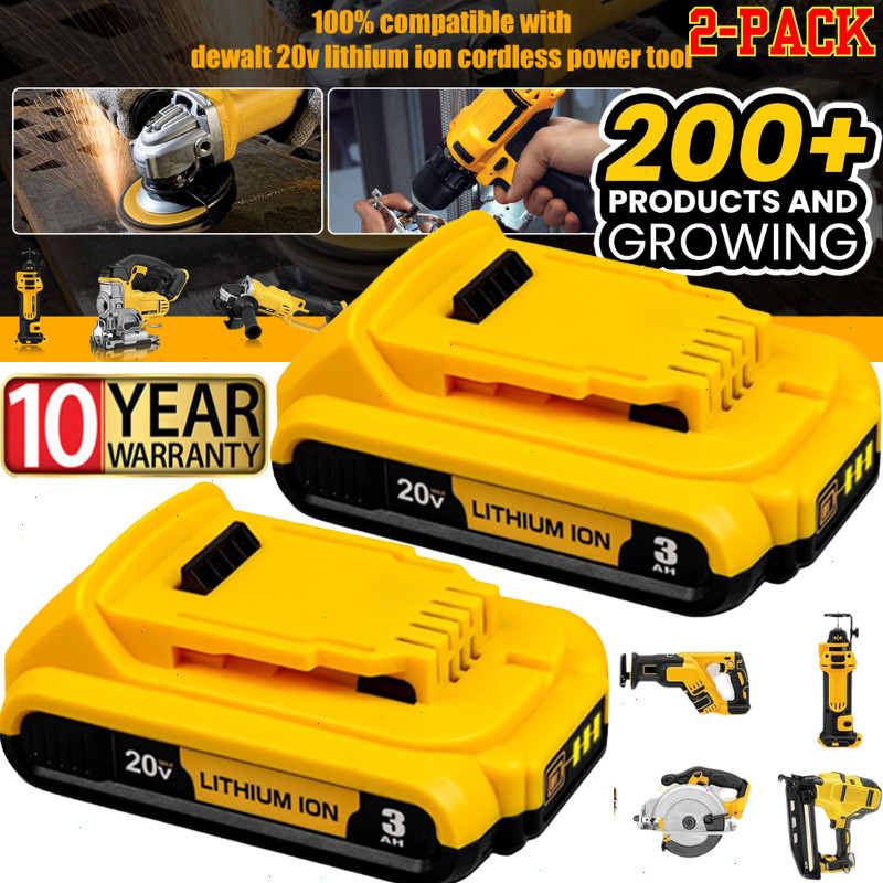 Pack 12.0AH For DeWalt 20V 20 Volt Max XR Lithium Ion Battery DCB206-2 DCB205-2