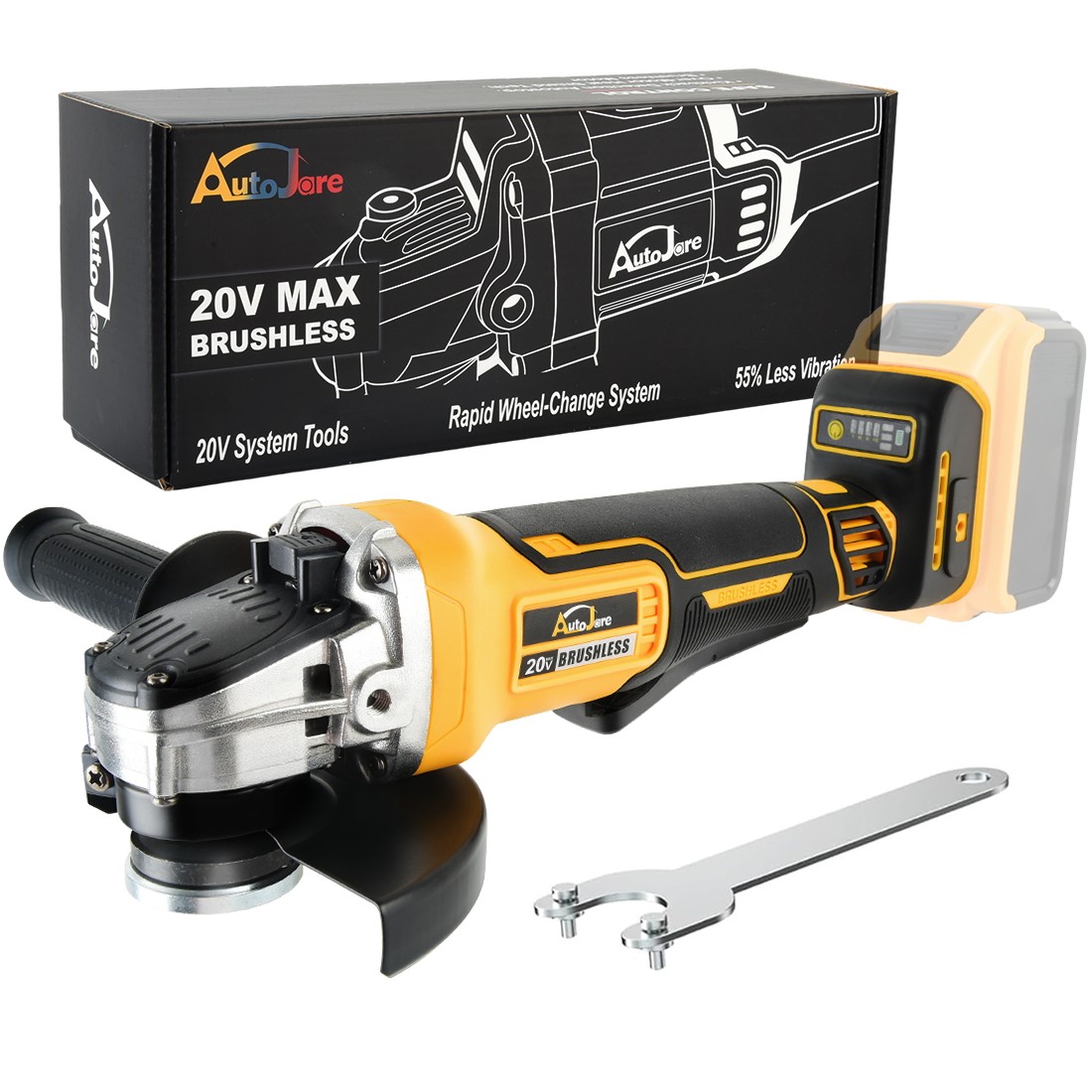 Cordless 4-1/2 Power Angle Grinder for Dewalt 20V Max Battery Brushless 9000 RPM