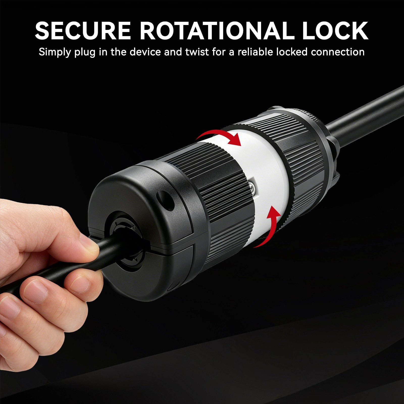 L14-20P Twist Lock Plug for Generator – 20 Amp 125/250V NEMA Connector