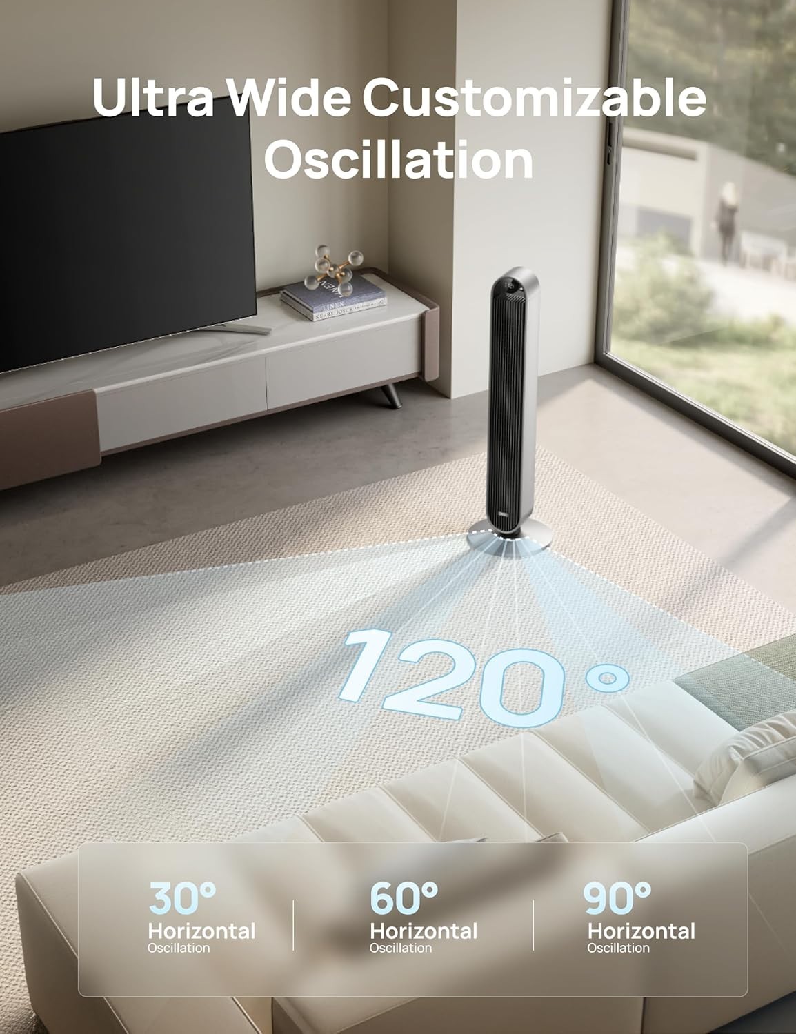 DREO 42-Inch Tower Fan – Powerful, Quiet & Efficient Whole-Room Cooling