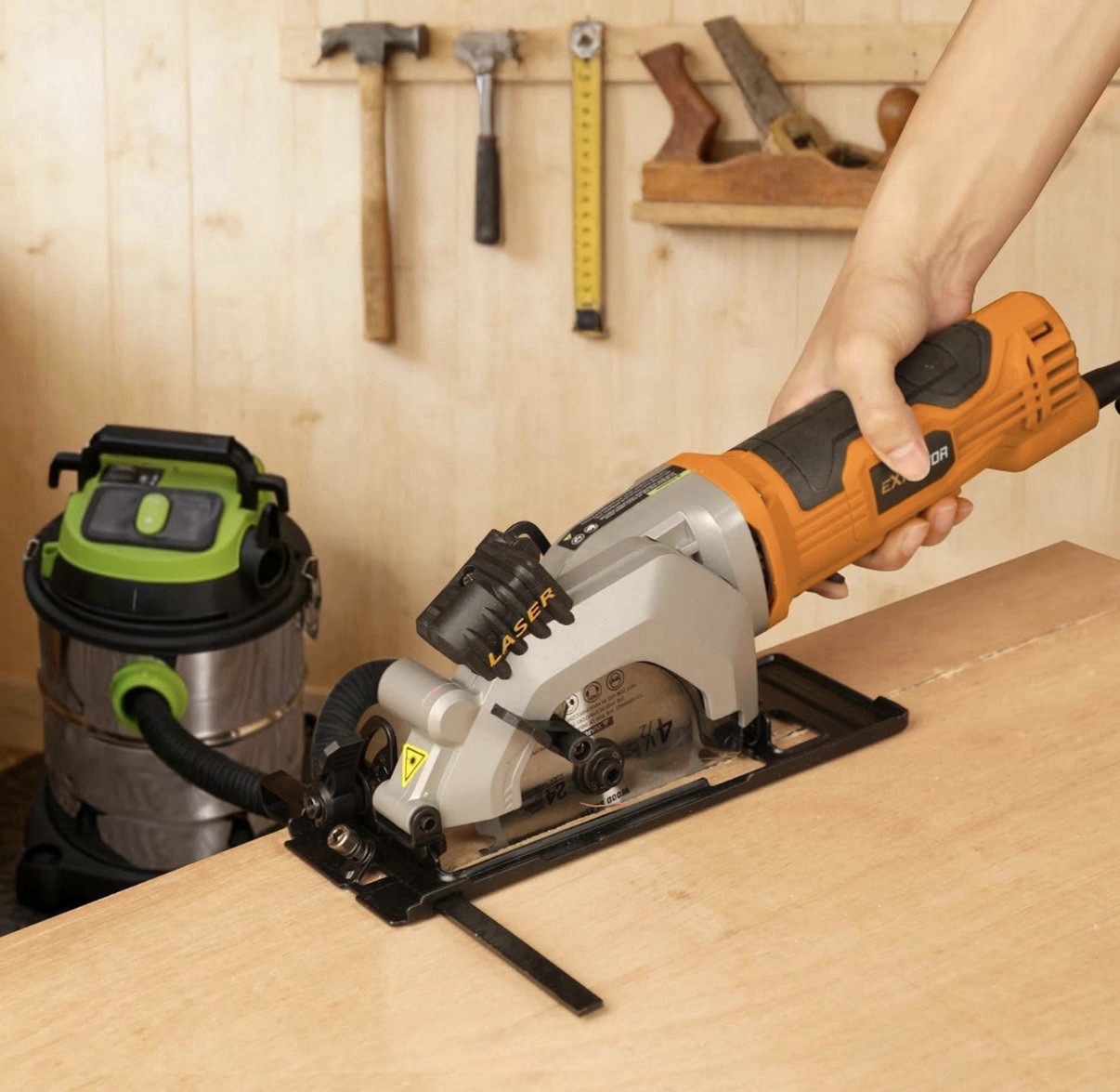 Power Circular Saw,4.8A Mini Circular Saw with Laser Guide,4000RPM Corded Saw…