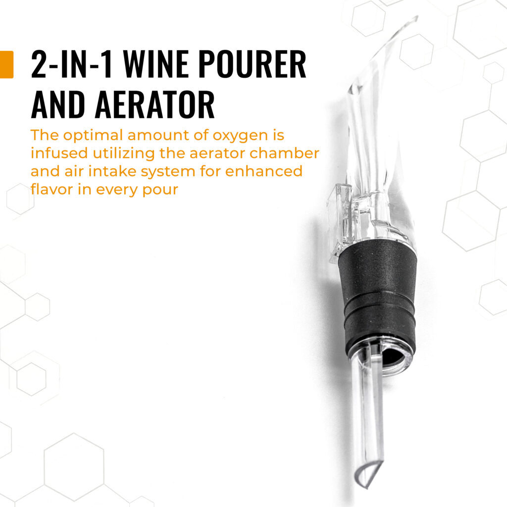 Cork Genius Bottle-Top Wine Aerator with Dripless Pour Spout – Easy to Clean