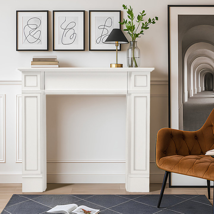 Wood Fireplace Mantel Freestanding Fireplace Surround Mantels for Living Room