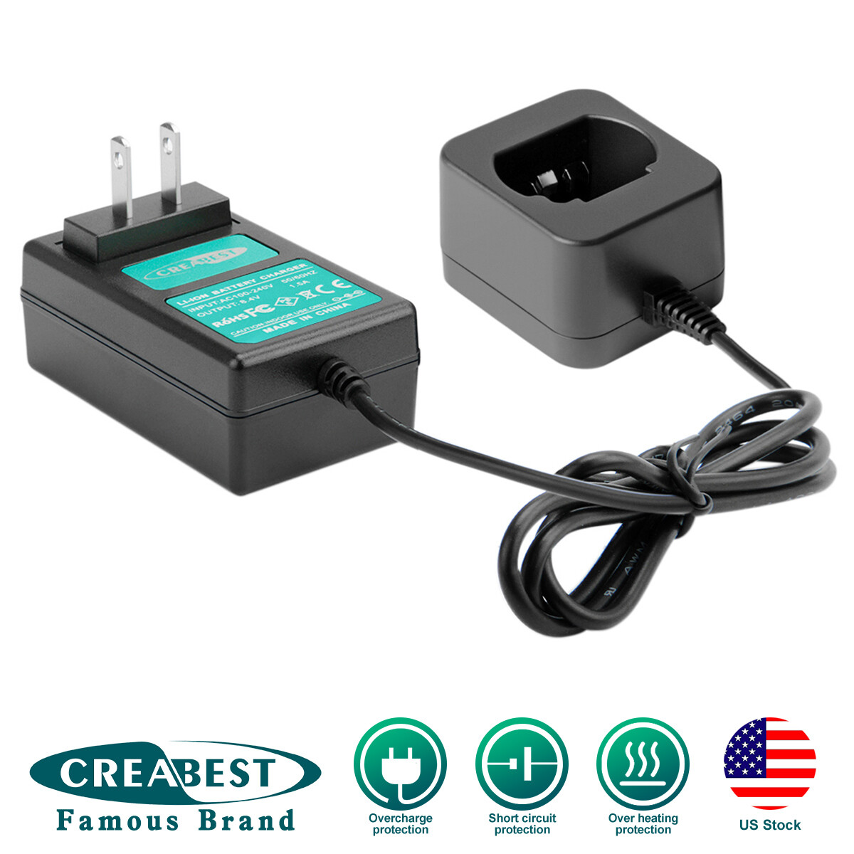 Li-ion Charger For Dewalt 8V DCB080 DCL023 DW4390 DCF680N1 DCF680G2 Battery