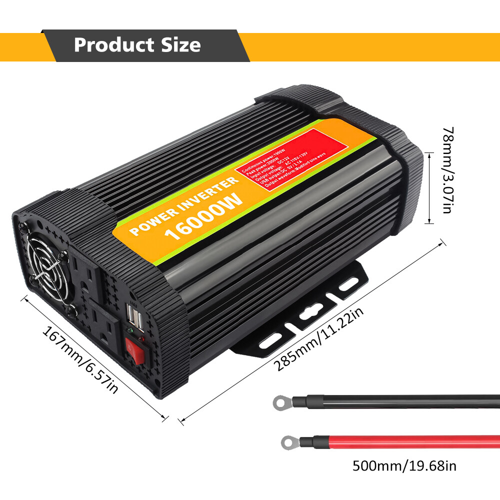 16000W Complete Solar Panel Kit Solar Power Generator 100A Home 110V Grid System