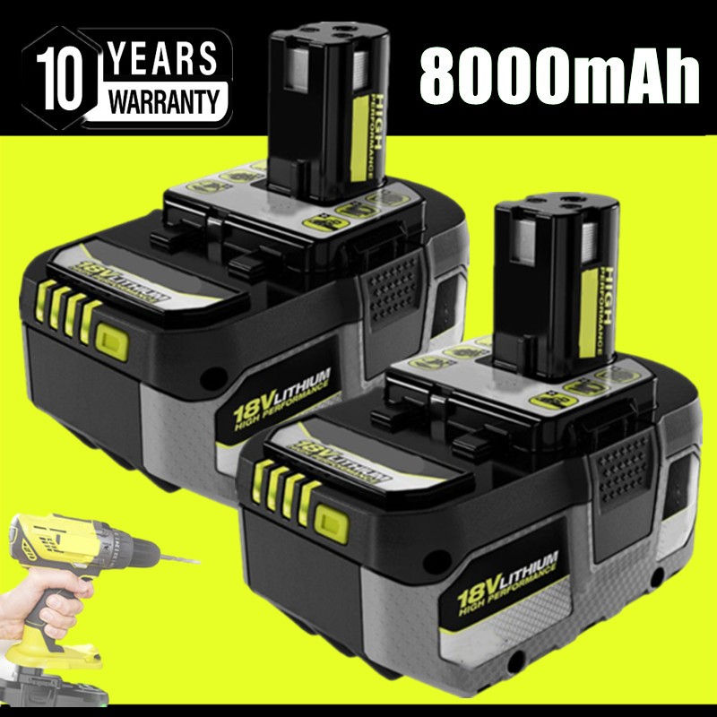For RYOBI Battery PBP005/ BP003 P197 LITHIUM 18V ONE 4.0Ah 8.0Ah 2.0Ah Battery