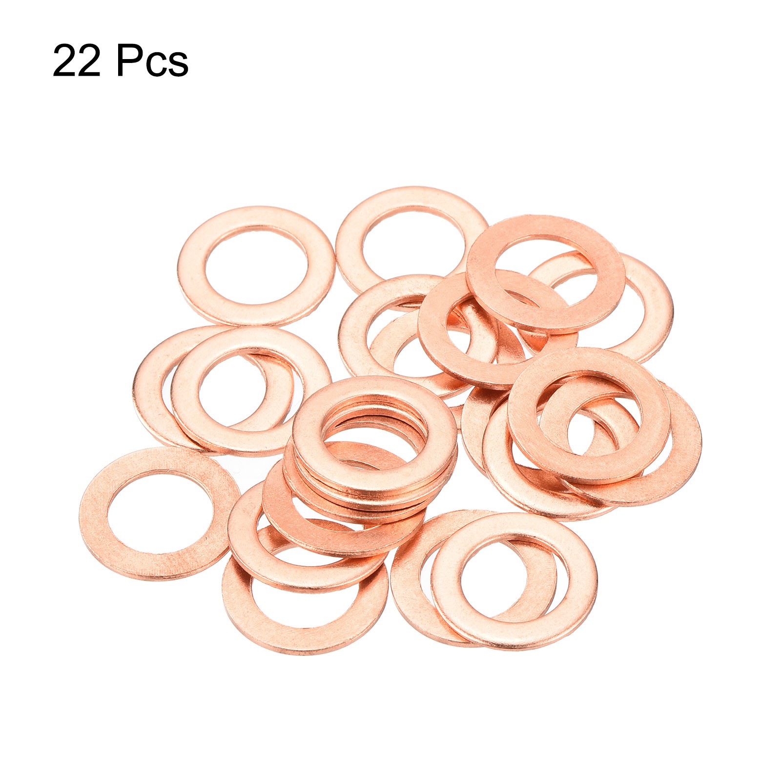 22 Pcs Flat Copper Washers 10x16x1mm Copper Flat Sealing Ring Washers