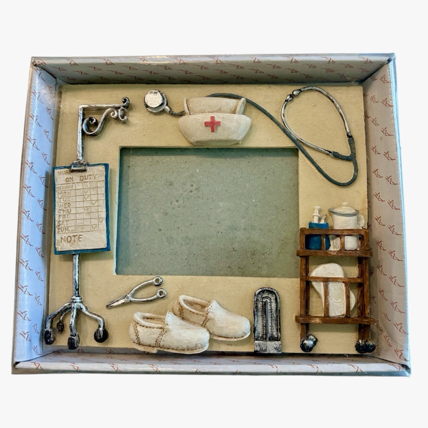 Vintage Nurse Photo Frame 3.5 In X 5 In Eassel Type Back In Box 2001