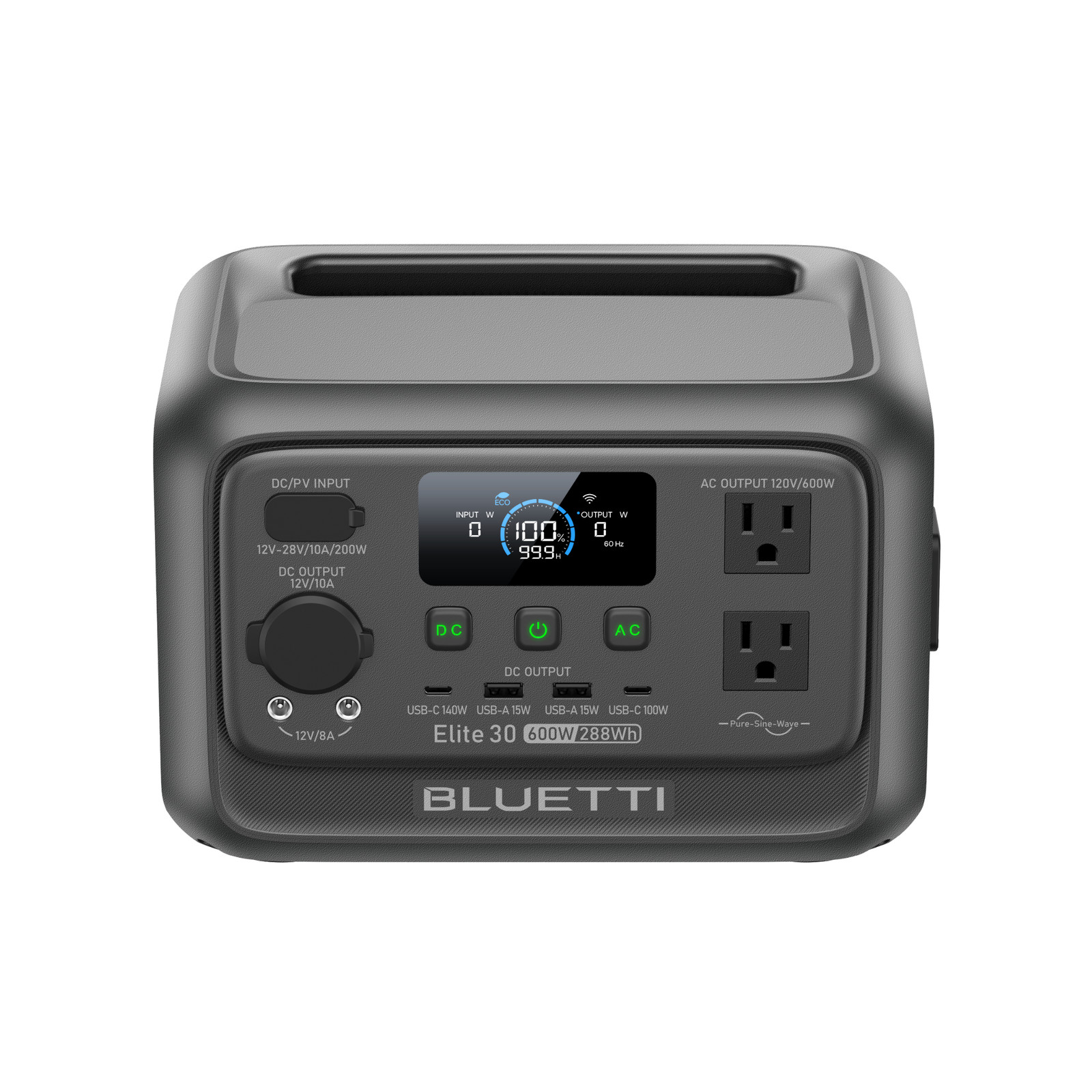 BLUETTI Elite 30 V2 600W 288Wh Portable Power Station for Camping/Road Trip