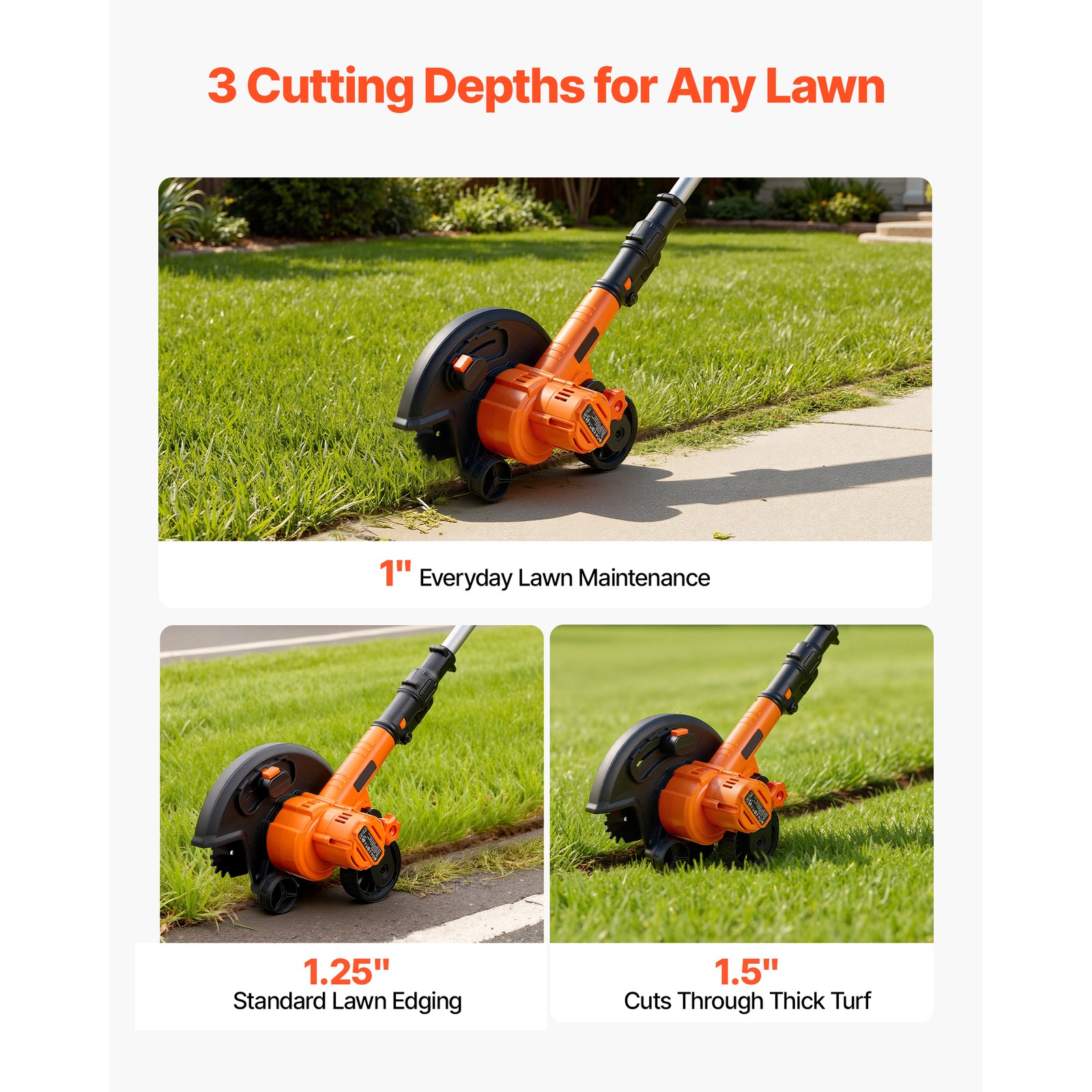 Uimoso Cordless Lawn Edger with 8.8-inch Blade for Precise Trimming