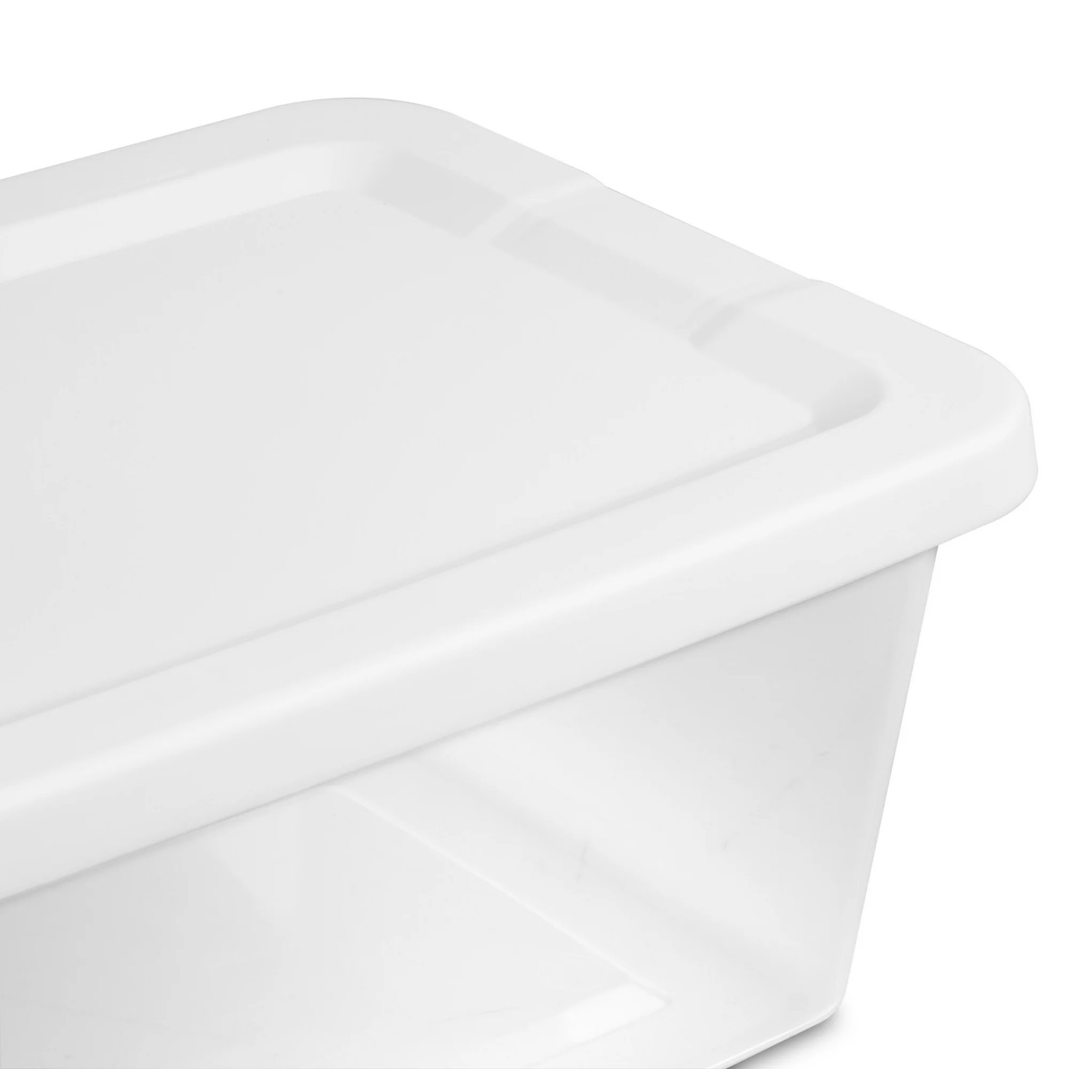(2 pack) Sterilite 6 Qt. Clear Plastic Storage Container with Snap-On Lid, White