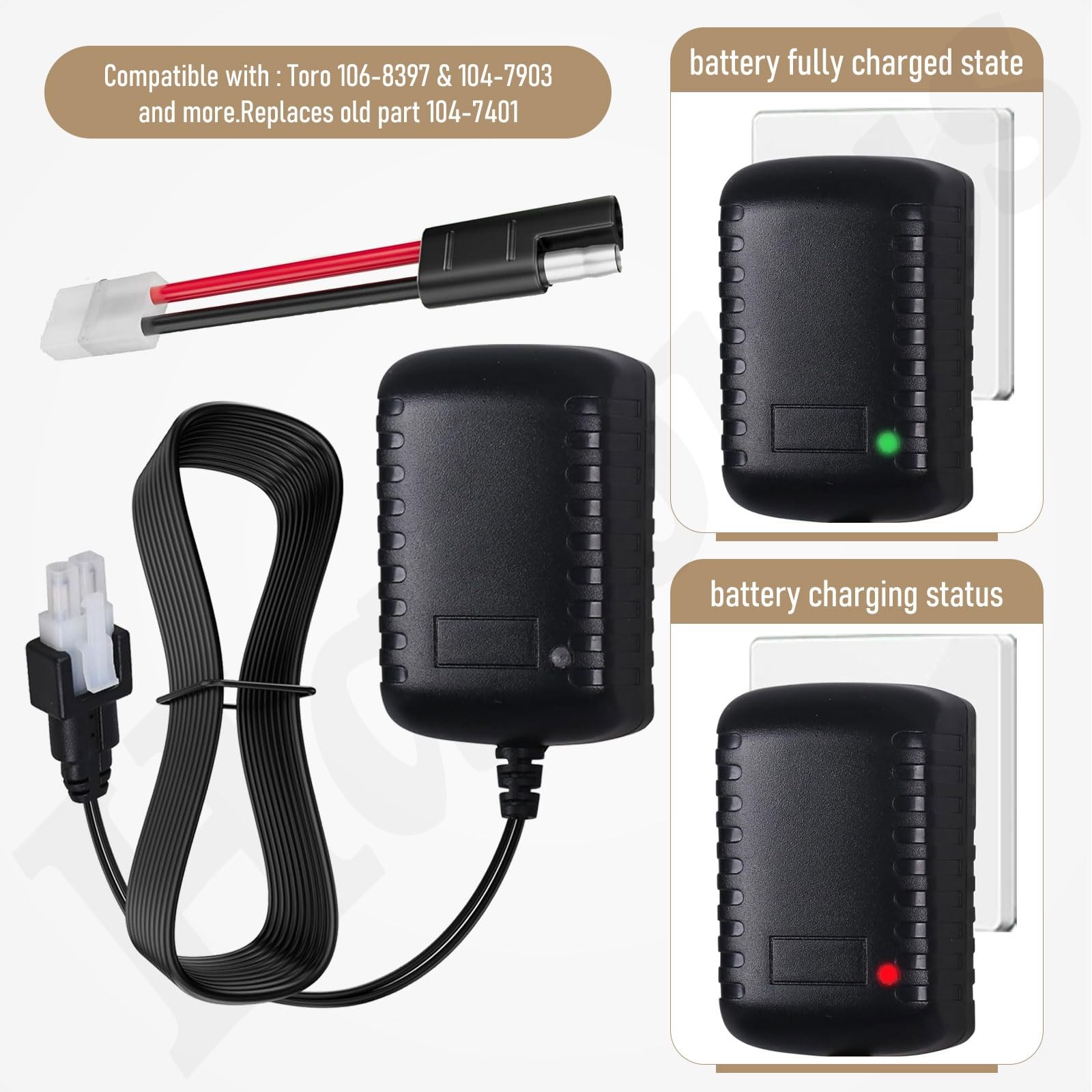 Toro Battery Charger Compatible With Lawn Mowers 30 Day Money Back Guarantee