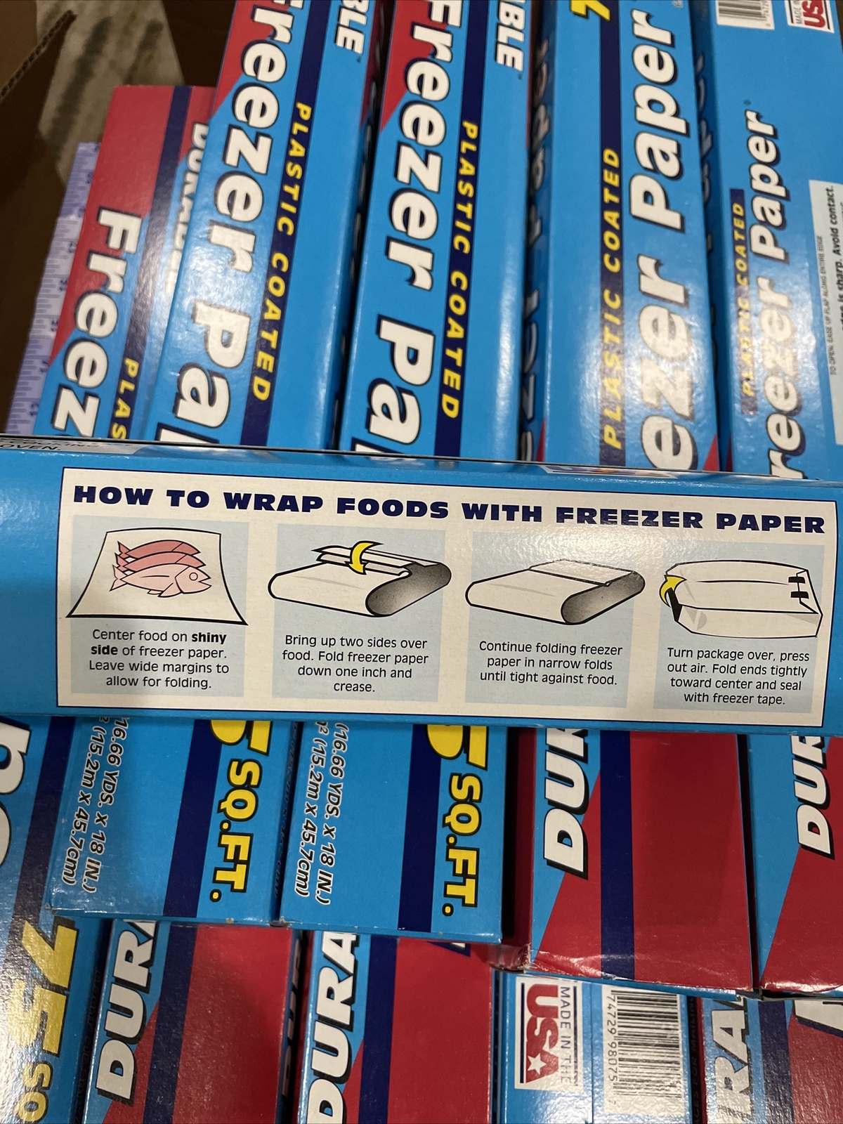 9X Durable Freezer Paper Plastic Coated 75 SQFT, 18″ x 16.67YD Each,Made In USA