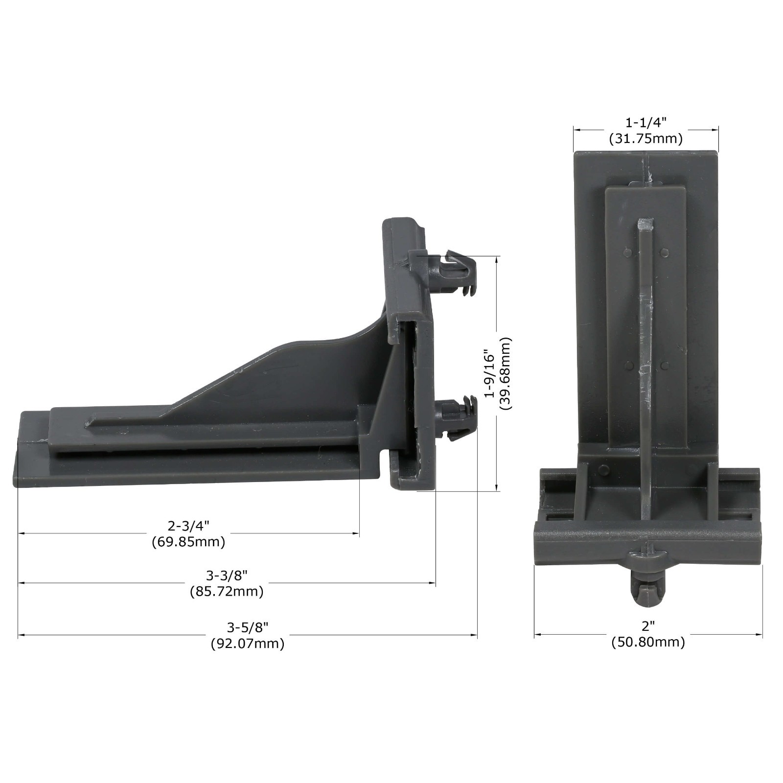 Rear Adjustable Mounting Bracket for DTC Undermount Slides
