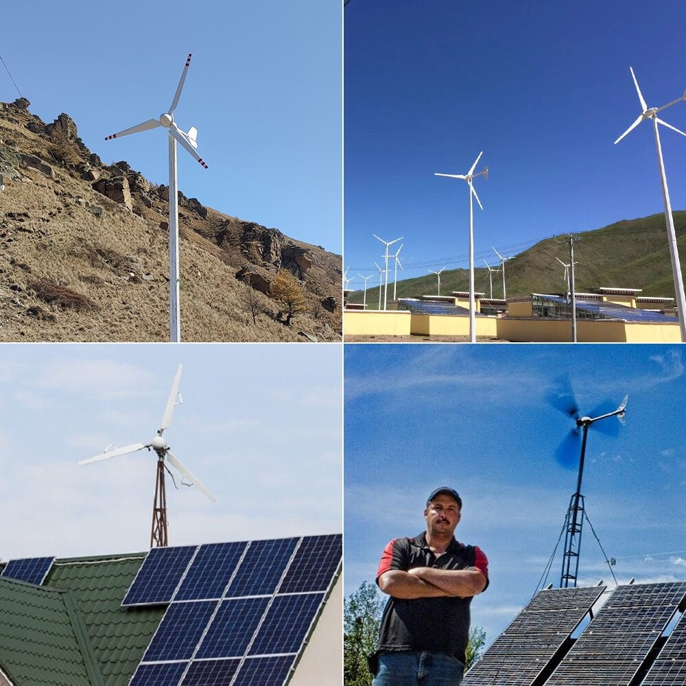3000W Wind Turbine Generator Complete Wind System On Grid Inverter 48V