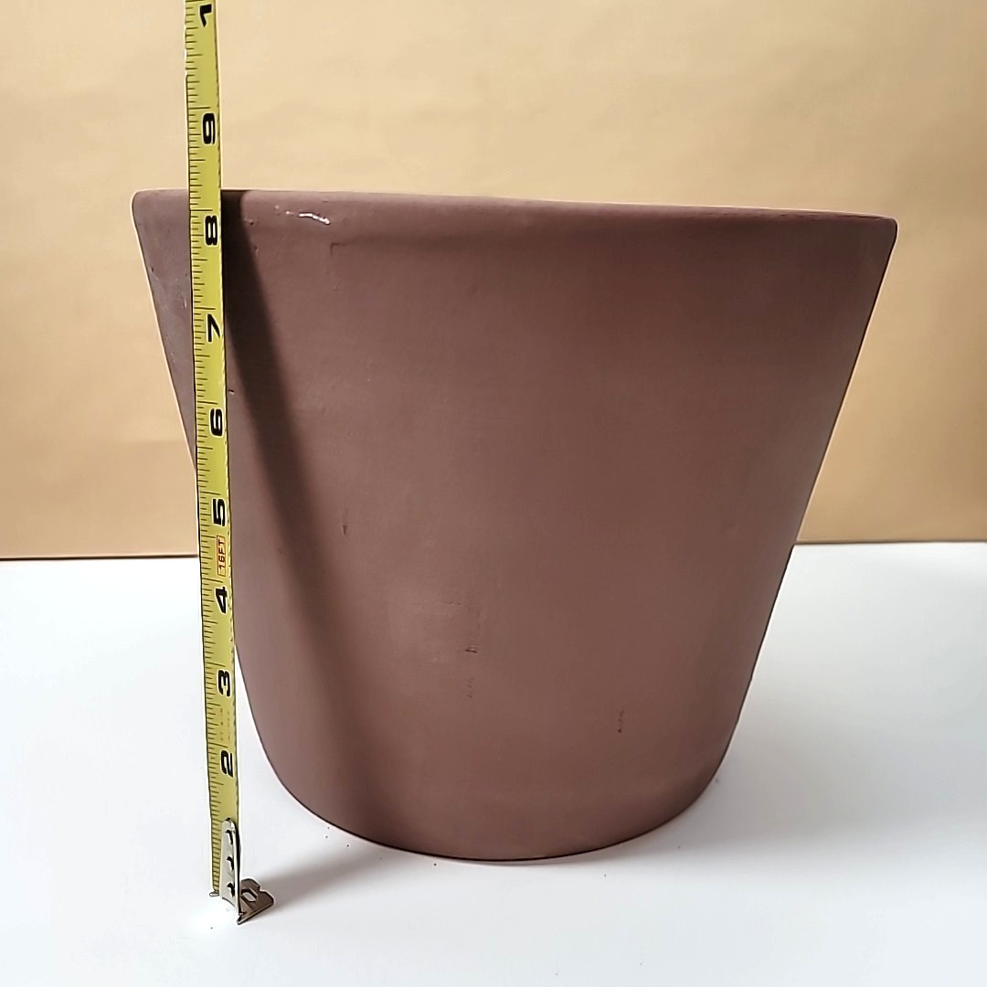 Southern Patio Handmade Kiln-fired Clay Vaso Planters 9.8in -Drainage Hole