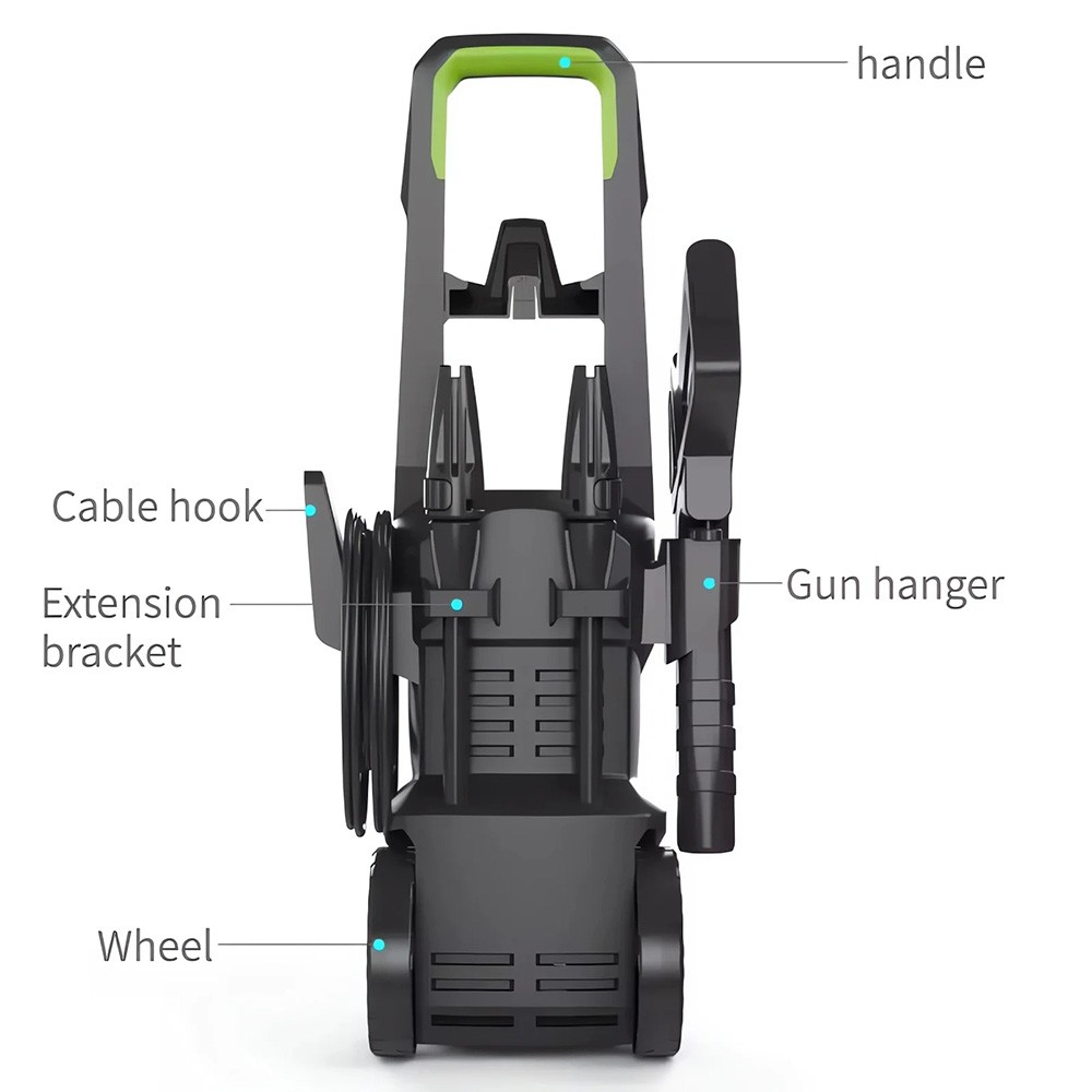 Electric Pressure Washer 5000PSI Max 2.5GPM Portable Power Washer 4 Quick Nozzle