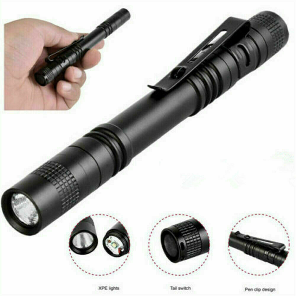 2x Tactical Flashlight Small LED Torch Light Mini Super Bright Penlight