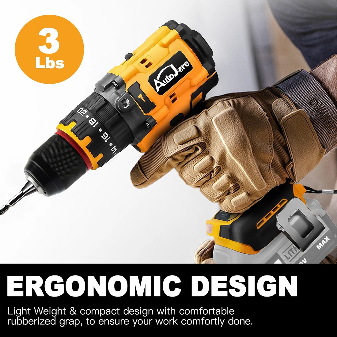 1/2″ Cordless Hammer Drill/Driver Brushless For DEWALT 20V MAX Battery 2-Speed
