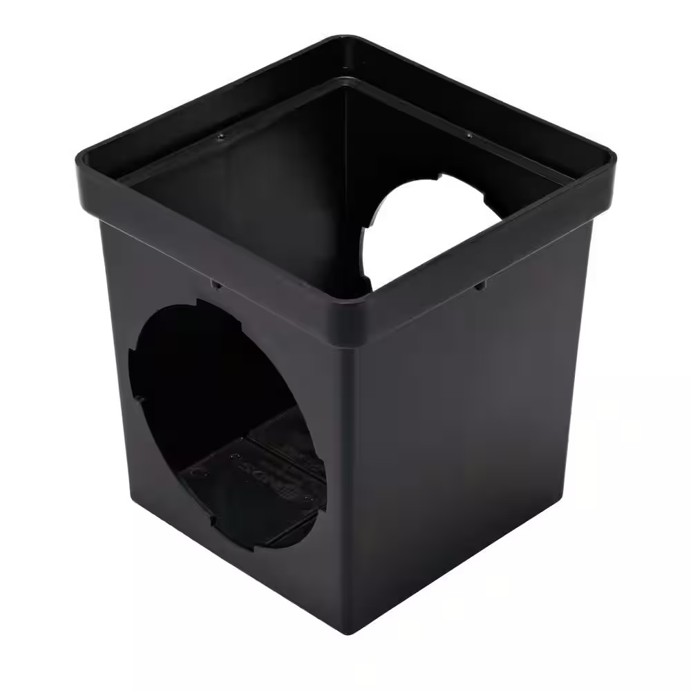 9 In. Square Catch Basin Drain with 2 Openings