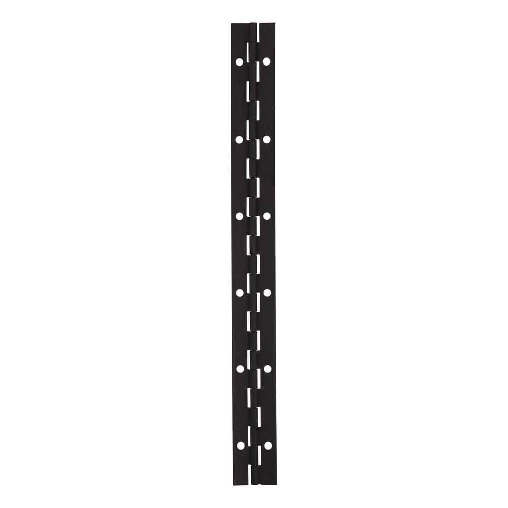 1-1/12 In. X 48 In. Matte Black Square Radius Piano Hinge